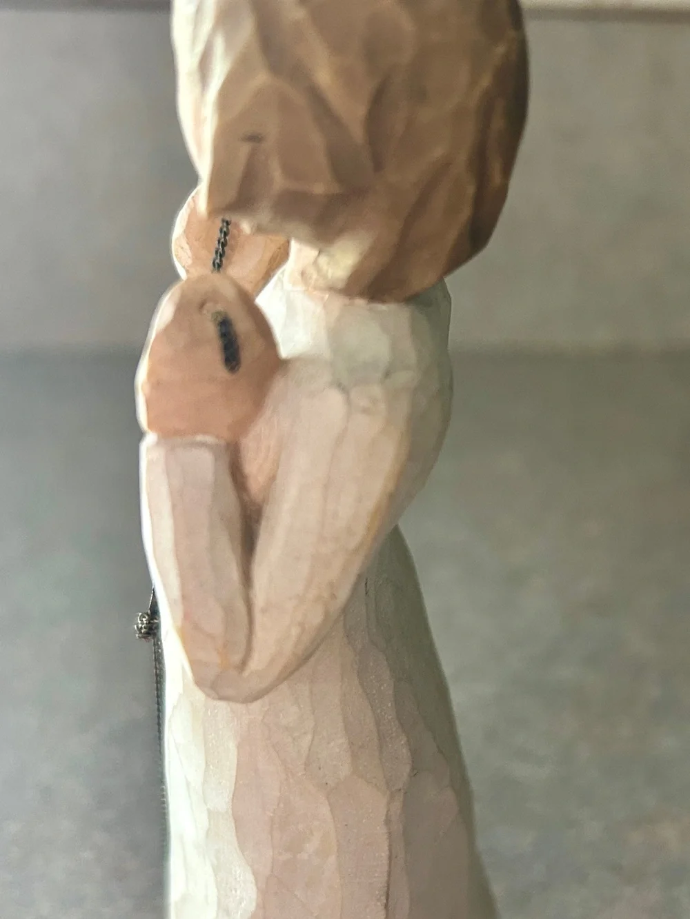 Willow Tree “Truly Golden”figurine with dark silver necklace